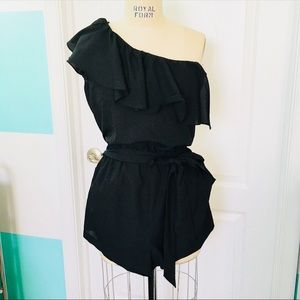 Bebe One Shoulder Romper